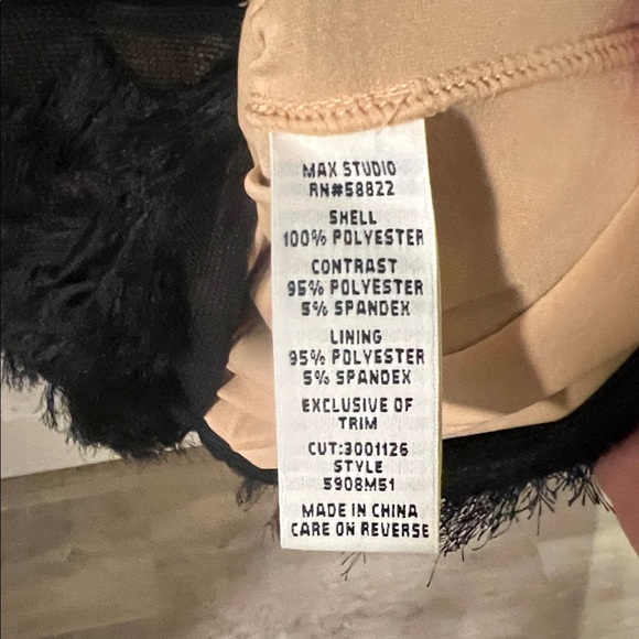 Max Studio Black Flapper Lace Fringe Shift Dress 
Retro 20's Art Deco Gatsby - Picture 8 of 9